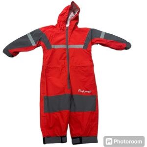 OAKI RAIN TRAIL SUIT Kids Children's SIZE 3T UNISEX FIERY Red OAKIWEAR Outdoors